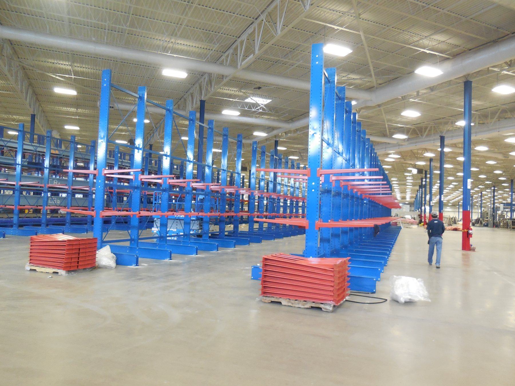 Wide view of the ATK cantilever rack installation