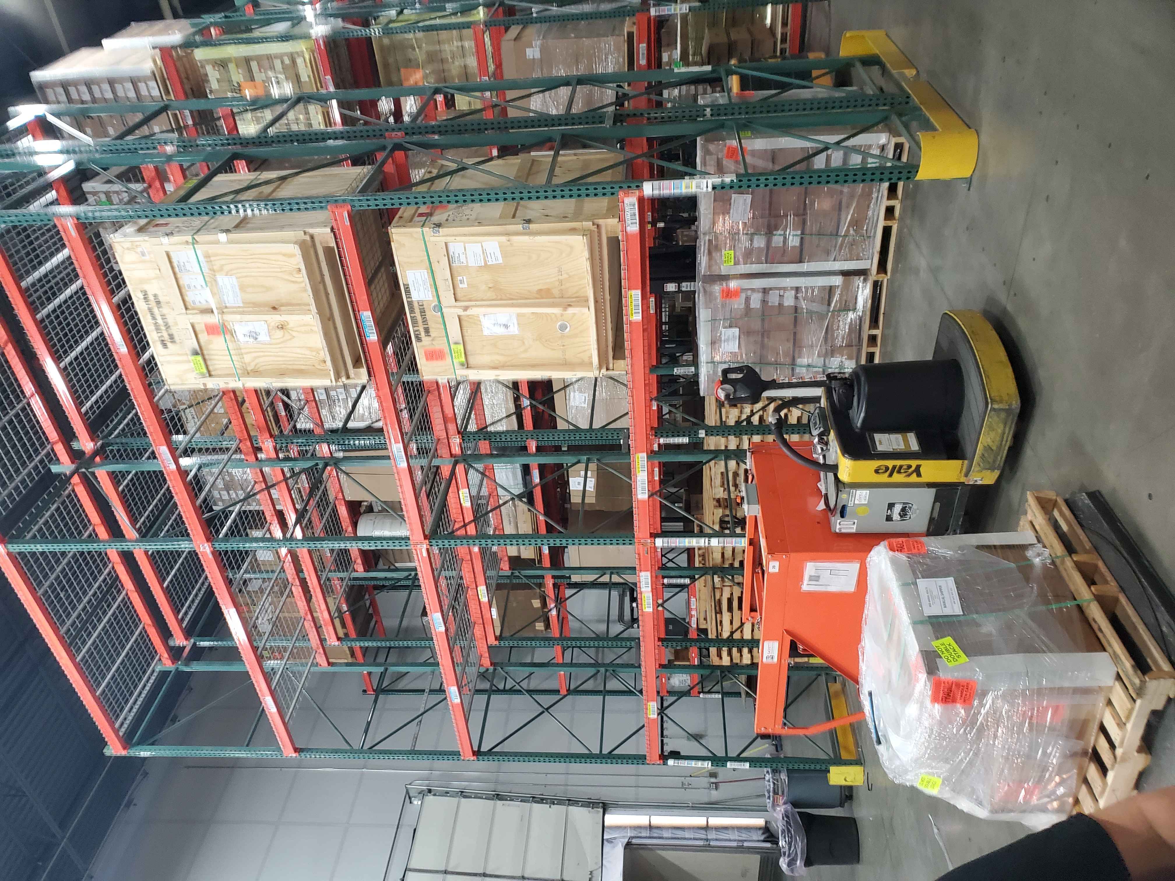 Thermo Fisher pallet rack installation detail
