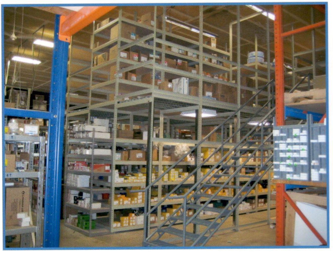 CED Royal Ogden two-level shelving-supported mezzanine