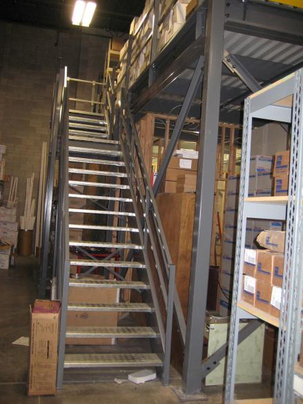 CED Salt Lake City steel stairs providing access to the mezzanine