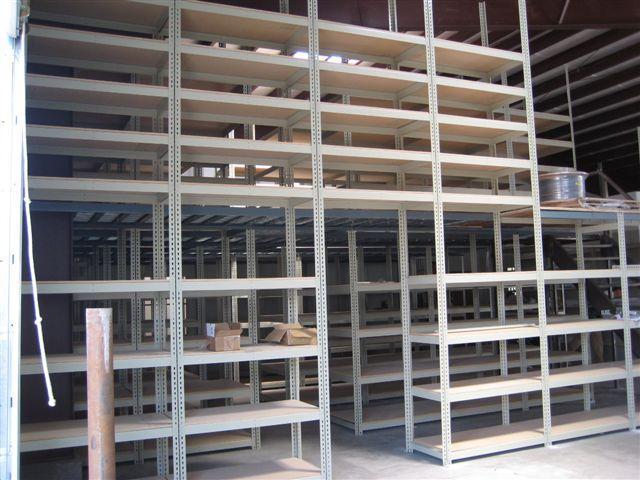 Upper-level catwalk shelving at CED Royal Tooele