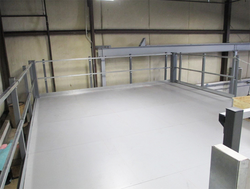 mezzanine platform for extra storage