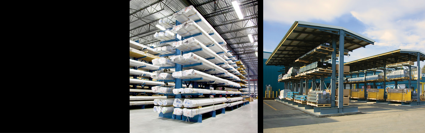 Cogan cantilever racking for long materials