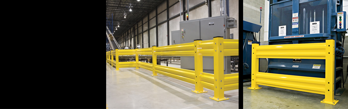 Cogan heavy-duty guardrail protecting a work area