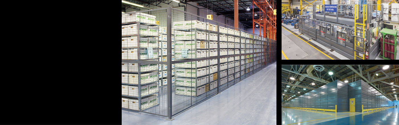 Cogan industrial partition and secure enclosure